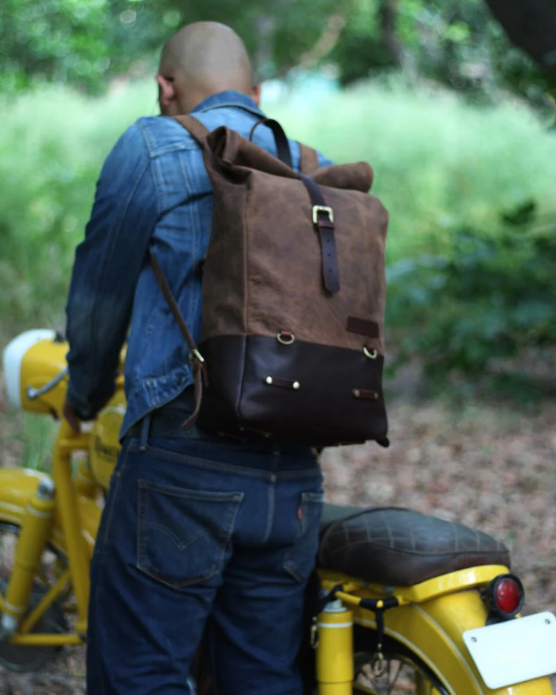 backpack pannier - classic roll top - Image 10