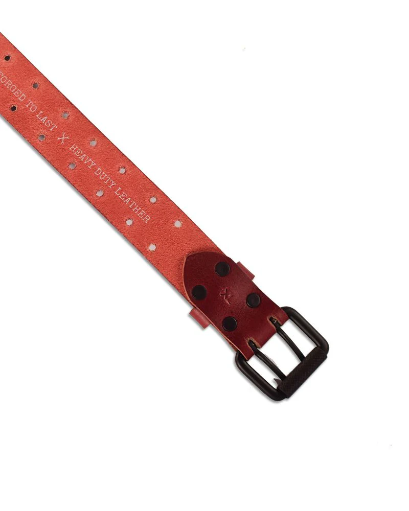 belt - cherry red double pin - Image 2