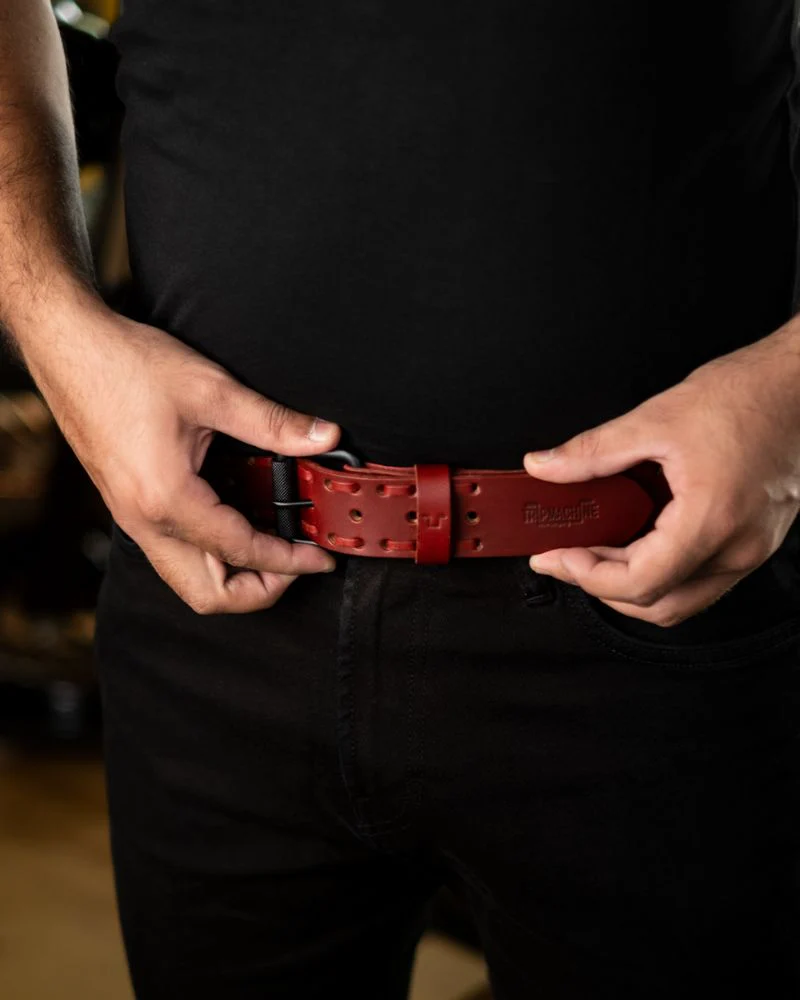 bronco belt cherry red - Image 7