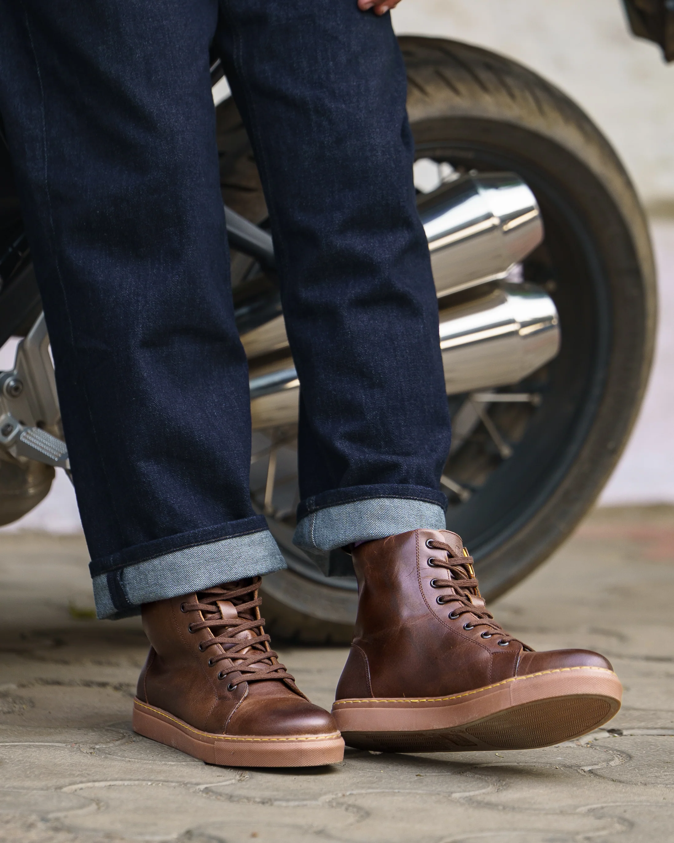 esc: men's riding sneakers mocha with personalisation - Image 6