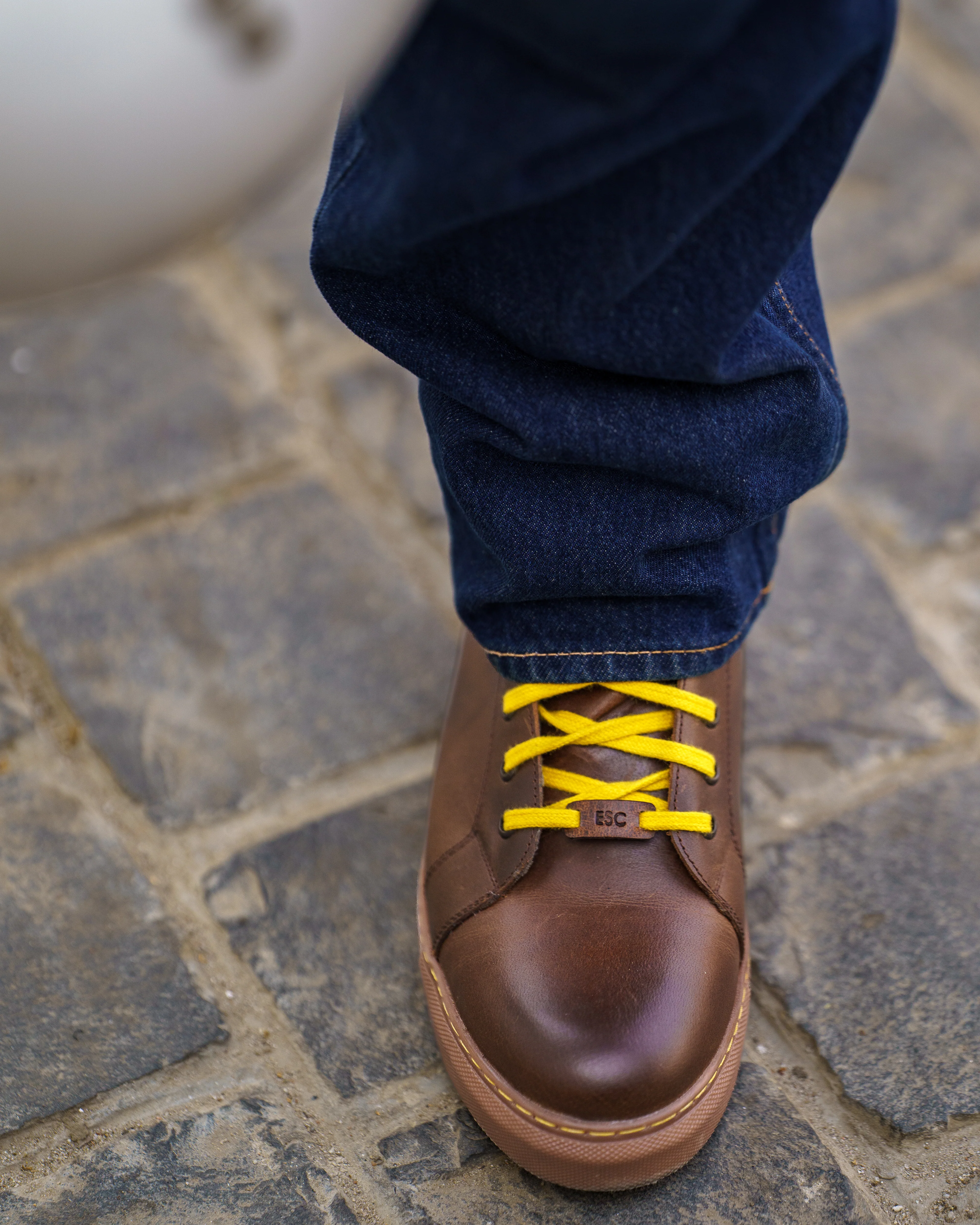 esc: men's riding sneakers mocha with personalisation - Image 8
