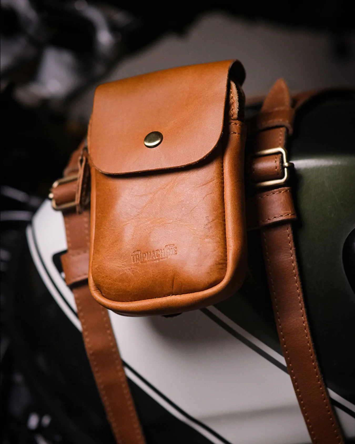 tank strap crafted to fit triumph 400 - Image 15